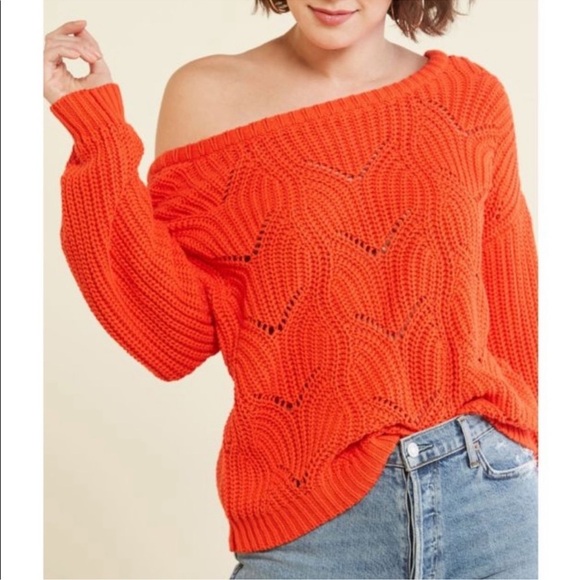 Pullovers 525 Knit Sweater crochet, orange sweater - Picture 4 of 9